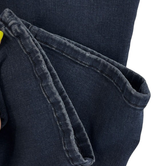 Current/Elliot Womens Kick Jean Relaxed Flared Crop Mid Rise Dark Wash Denim 26 - Picture 7 of 11